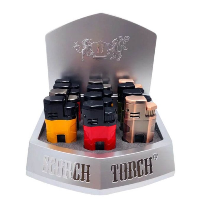 Scorch Torch 3 Flame Auto Open Metal Torch 12ct 61678-3T