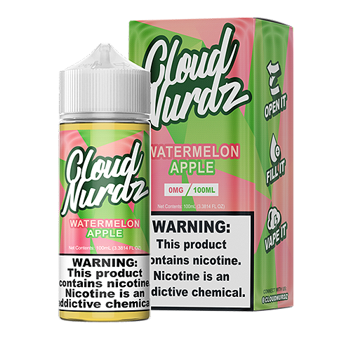 Cloud Nurdz Watermelon Apple 0mg 100ml