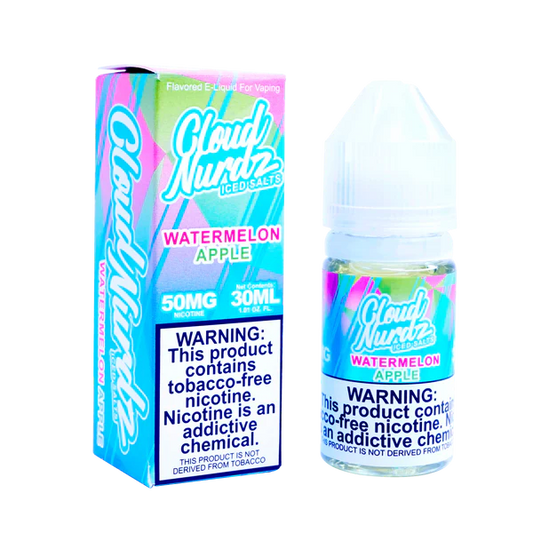 Cloud Nurdz Apple Watermelon 50mg 30ml Salt Nic